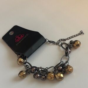 Paparazzi Metallic Charm Bracelet with Gold Accents
